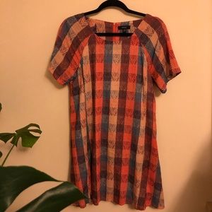 Picnic Print Short Sleeve Dress